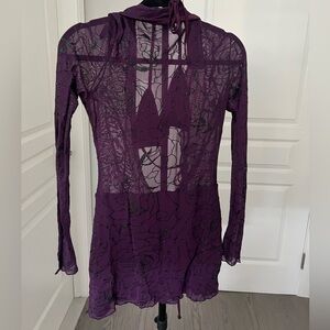 Fashion Nova Deep Purple Mesh dress with bra